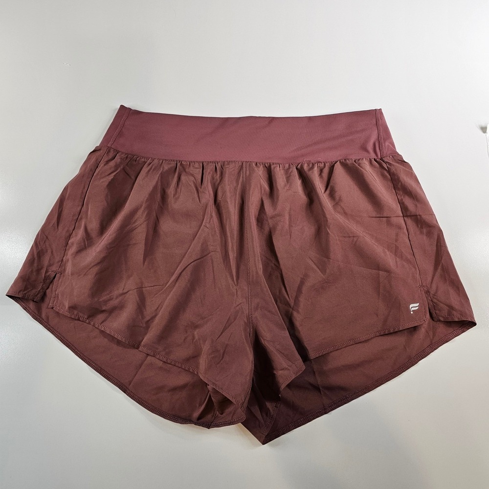 NEW Fabletics Sun Chaser 3 Inch Running Shorts Rose Taupe Size XL Built in Liner